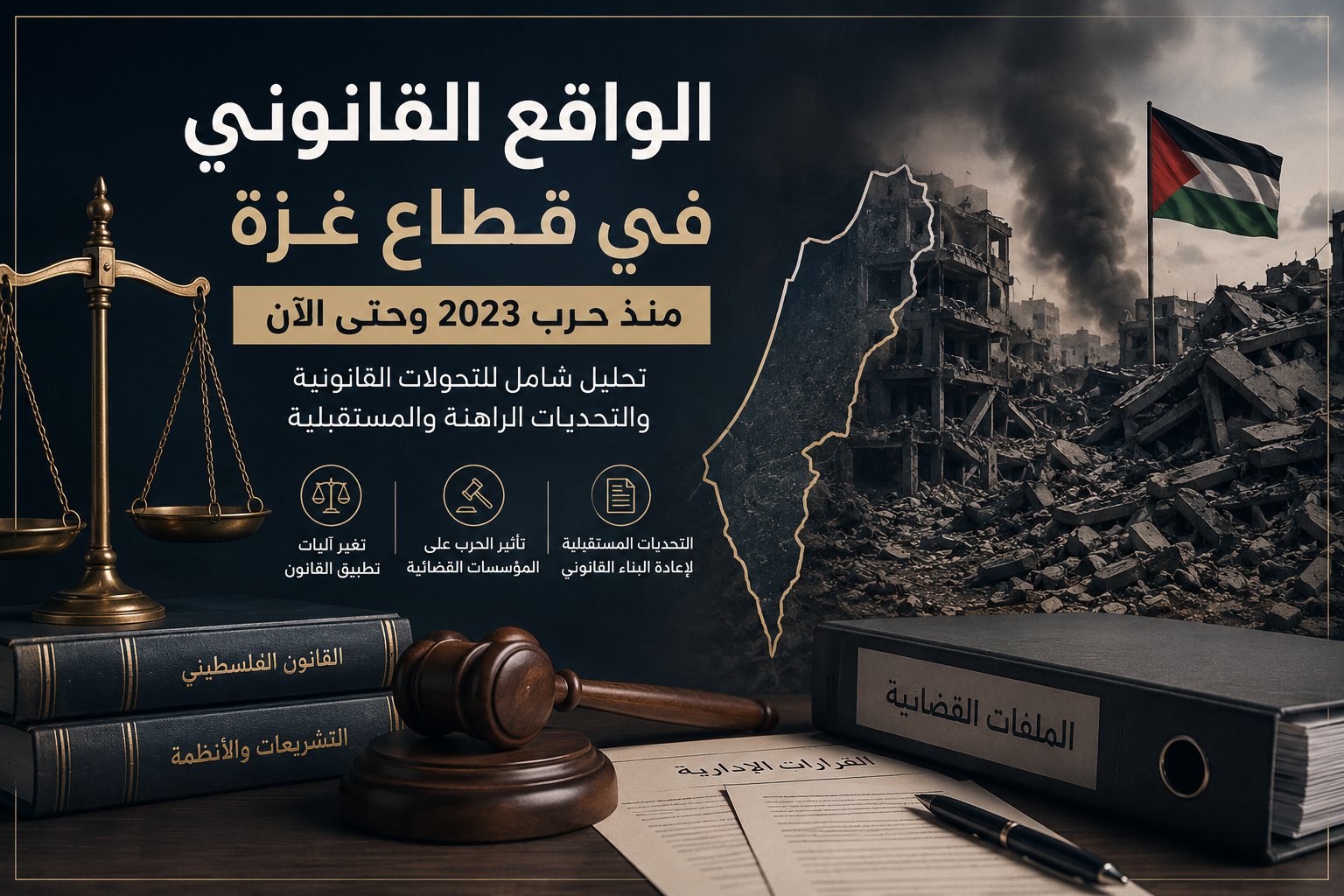 الواقع القانوني في قطاع غزة في ظل الحرب وبعدها